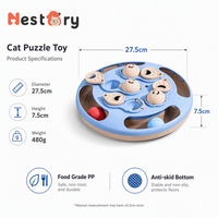 Jouet interactif intelligent pour animaux de compagnie : distributeur de nourriture cachée, plateau tournant, jeu éducatif pour chat, puzzle, mangeoire lente, balle de stimulation en PP