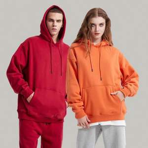 เสื้อฮู้ดแบบสวมหัวมีฮู้ดสำหรับผู้ชายเสื้อฮู้ดโอเวอร์ไซส์ผ้าคอตตอนมีโลโก้ตามสั่ง - Product Image 4