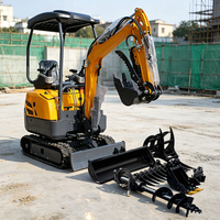 Mini-excavatrice hydraulique compacte sur chenilles en caoutchouc, service OEM personnalisé, moteur Euro 5 pour travaux d'aménagement paysager