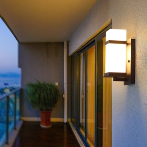 Moderno minimalista chino jardín luz Villa Puerta pasillo retro Sconce pared Lampoutdoor accesorio luminaria linterna jardín - Product Image 6
