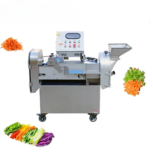 Machine industrielle de découpe de légumes et de fruits, pour gingembre, pomme de terre, carotte, manioc, taro, avec fonctions de découpe en dés, en tranches et en cubes - Product Image 2