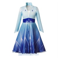 Robe de Costume Princesse Fille Reine des Neiges Sirène Cosplay Noël Anniversaire Carnaval avec Ensemble d'Accessoires