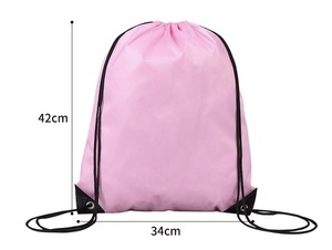 Sac à dos à cordon personnalisé en polyester 210D imperméable avec logo imprimé, idéal pour la promotion, vente en gros, prix usine - Product Image 5