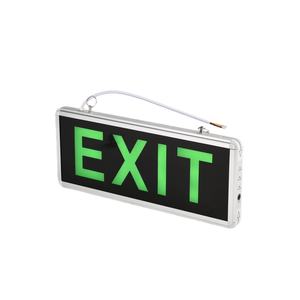 סוללה נטענת JUNAN 3W 1.2V Ni-CD, שלט יציאה LED דו-צדדי מאלומיניום, תאורת חירום 220V IP30 ירוקה, אחריות לשנתיים - Product Image 1