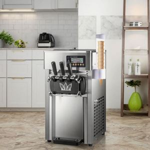 เครื่องทำไอศกรีมแข็งและนิ่มสำหรับการค้าส่วนประกอบหลักช็อกโกแลตนมโยเกิร์ตสภาพใหม่ - Product Image 2