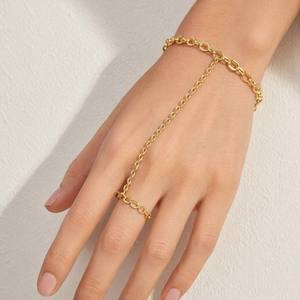 JUSNOVA, novedad, anillo <span class=keywords><strong>de</strong></span> cadena <span class=keywords><strong>de</strong></span> mano <span class=keywords><strong>de</strong></span> acero inoxidable a la moda, resistente al agua, joyería <span class=keywords><strong>de</strong></span> boda <span class=keywords><strong>para</strong></span> mujer, pulsera <span class=keywords><strong>de</strong></span> esclavo, anillo <span class=keywords><strong>para</strong></span> niñas - Product Image 3