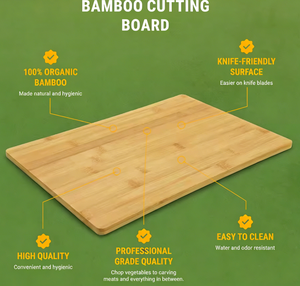 <span class=keywords><strong>Planche</strong></span> à découper en bambou à bas <span class=keywords><strong>prix</strong></span> du fabricant, ustensiles de cuisine durables, antibactériens, couleur et taille personnalisables - Product Image 3