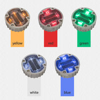 Borne de signalisation routière solaire LED prismatique haute intensité en alliage d'aluminium intégré, conforme ASTM D4280, étanche IP68, pour extérieur