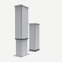 Colonne de levage télescopique en forme de L, système de levage à manivelle, actionneur personnalisé orientable, double actionneur électrique