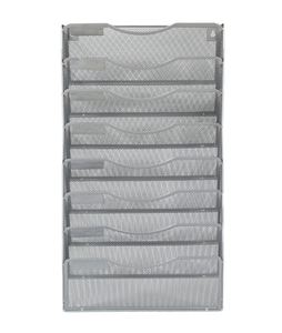 8 Tier Metal Mesh Wall <b>File</b> Holder Hanging Organizer Magazine Rack for Office and Home - Product Image 2
