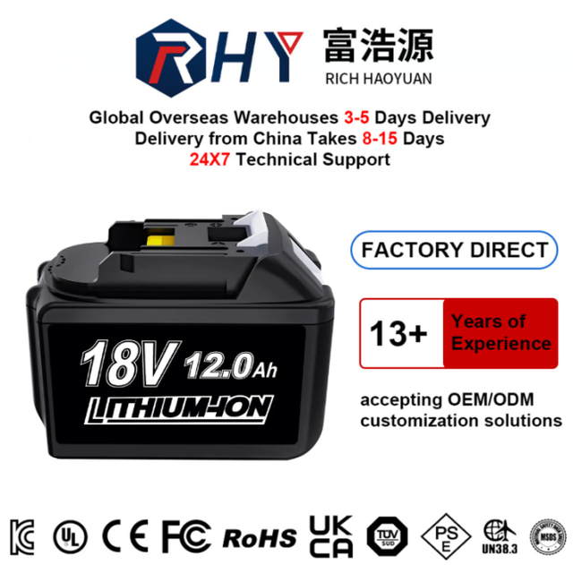Replacement  Battery BL1812B Lithium Ion Cordless Drill  12Ah 18v Battery Compatible with Combo Kit Set