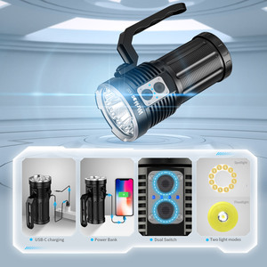 TS32 15000lm có thể sạc lại 21700 Đèn pin mạnh mẽ 12 * lh351d/519a + 1 * sft40 LED Torch với chuyển đổi kép - Product Image 3