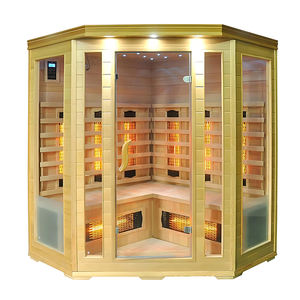 Роскошная современная умная инфракрасная сауна для помещений с низким уровнем электромагнитного излучения, электрическая, с панелью управления, для 2 человек, для комплексного оздоровления - Product Image 6