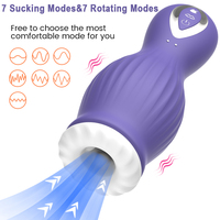 Masturbateur Électrique de Poche pour Hommes, Jouet Sexuel Masculin Étanche IPX7 avec Modes de Succion et de Rotation