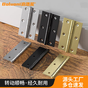 บานพับสแตนเลส เปิดได้ 180 องศา ฮาร์ดแวร์ประตูตู้ 3 รู ดีไซน์เรียบง่าย - Product Image 2