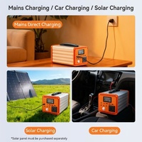 Centrale Électrique Portable 300W 500W 600W avec Panneaux Solaires, Générateur, Démarreur de Voiture, Compresseur d'Air, MPPT pour Utilisation Extérieure et Urgences Automobiles