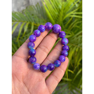 Certified Sugilite Bead <b>Bracelet</b>: Sugilite Purple Gemstone (9-12mm, 157ct) Purple Round <b>Stone</b> Beads For <b>Bracelet</b> Making 9-12mm - Product Image 1