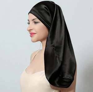 Factory <b>Bonnets</b> custom logo silk wholesale <b>sleeping</b> <b>bonnets</b> with logo custom best hair protection 100% silk <b>bonnets</b> for women - Product Image 4