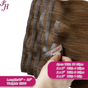 ผมต่อแบบคลิปหนีบ FH Wholesale ชนิดผมแท้ เนื้อผมตรงสลวย ต่อแบบไร้รอยต่อ - Product Image 4