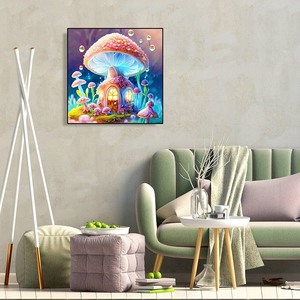 Kit di pittura <span class=keywords><strong>diamante</strong></span> fai da te scenario paese dei funghi casa 5d AB perline di pittura di diamanti arte regali - Product Image 2