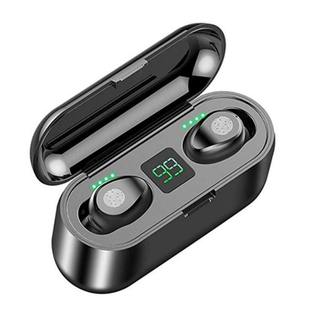 F9 TWS In-Ear for 5.2 Wireless Earbuds Logo Printing Noise Cancellation IPX5 Waterproof 3-5 Hours Playtime Digital Display