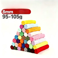 Bâtonnets de chenille épais de 8 mm, bandes de peluche denses, kit de matériel pour fleurs DIY, fabricant chinois, vente en gros