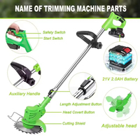 Tondeuse à gazon électrique compacte pour usage domestique, débroussailleuse à fil, coupe-herbe agricole, machine à couper l'herbe économique