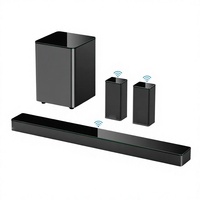 Barre de son A18 entièrement sans fil DSP Atmos pour Home Cinéma et KTV, système d'enceintes TV 4K 60Hz LED Noir USB pour téléviseur HDTV 55 pouces