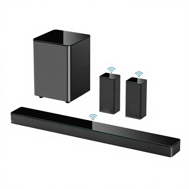 A18 Fully Wireless DSP Atmos Soundbar Home Theater KTV TV Speaker System 4K 60Hz LED Black USB for 55 Inch HDTV