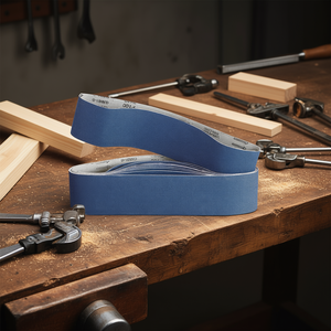 Bande abrasive P100 bleue pour le ponçage du métal et du bois - Product Image 3