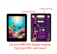 Modul Layar LCD TFT IPS MIPI DSI 2.8 Inci 480x640 ST7701S dengan Layar Sentuh Kapasitif untuk Perangkat Portabel HMI Tertanam ESP32-P4