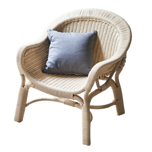 Sillón de Ratán <span class=keywords><strong>Natural</strong></span> Personalizable con Cojín, Estilo Bohemio Nórdico para Sala de Estar, Balcón, Interior y Semi-Exterior - Product Image 5