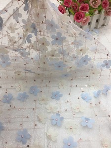 Lưới ba chiều Laser dòng lưới trừu tượng hình học Jacquard thổ cẩm vải 100% <span class=keywords><strong>Acrylic</strong></span> thêu đám cưới vải - Product Image 2