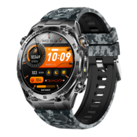 Reloj Inteligente AK105 con Pantalla Redonda de 1.63 Pulgadas, Llamadas por BT, Frecuencia Cardíaca, IP68, Fitcloudpro, Linterna, Deportes al Aire Libre, Batería de 1000 mAh