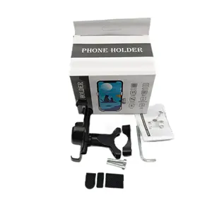 Support de téléphone portable universel à 360 degrés support de clip mobile flexible verrouiller rapidement le support de téléphone de vélo pour vélo moto