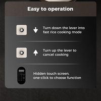 Olla Arrocera Digital Multifunción de Estilo Retro, Inteligente, Automática, Eléctrica, con Función para Mantener el Calor, Cocción Rápida, Alta Seguridad, para Cocina y Hogar