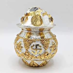 Moneda Kalash de Estilo Tradicional Elaborada en Oro y Plata para Rituales de Pooja en Templos, Decoración del Hogar y Regalos Festivos - Product Image 5