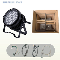 Projecteur LED PAR étanche IP65 54*3W RGBW, angle de faisceau 25/40 degrés, sans bruit, éclairage de scène stroboscopique et wash