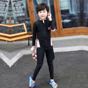 Nuevo Traje de Baño de una Pieza de Manga Larga para Niños y Niñas, Transpirable, Resistente al Viento, de Nailon, con Espalda Descubierta, para Buceo, de 2 a 12 Años - Product Image 6