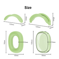 Étui en silicone 4 en 1 pour AirPods Max Clear TPU Ear Pad Ear Cups Headband Cover for AirPods Max Headphones Silicone Protector