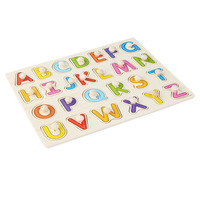 3D-puzzel Montessori Vroeg Leren Alfabet Dierenverkeer Handgreepbord Babyspeelgoed 57 jaar Houten YCA-Grab Board