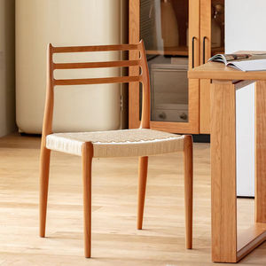 Chaise de salle <span class=keywords><strong>à</strong></span> manger de luxe au design scandinave demi-<span class=keywords><strong>maison</strong></span> en vente bois de rotin moderne pour salon/cuisine - Product Image 1