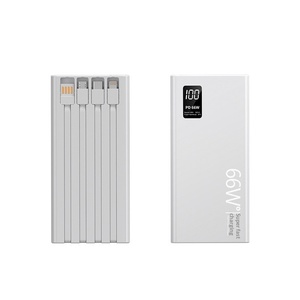 <span class=keywords><strong>Batería</strong></span> <span class=keywords><strong>Externa</strong></span> Portátil de <span class=keywords><strong>20000mAh</strong></span> en Oferta, con Carga Súper Rápida de 66W, 4 Cables Integrados, Diseño Ligero y Delgado - Product Image 1