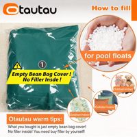OTAUTAU Housse de pouf d'extérieur pour adultes sans rembourrage, fauteuil de salon, chaise de plage imperméable, pouf de jardin SF077