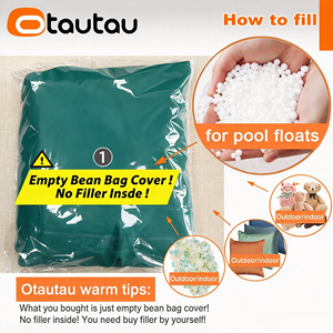 OTAUTAU Copertura per Pouf <span class=keywords><strong>Sacco</strong></span> <span class=keywords><strong>da</strong></span> Esterno per Adulti Senza Imbottitura, <span class=keywords><strong>Poltrona</strong></span> <span class=keywords><strong>da</strong></span> Salotto Impermeabile, Divano <span class=keywords><strong>da</strong></span> <span class=keywords><strong>Giardino</strong></span>/Spiaggia, Sedia a <span class=keywords><strong>Sacco</strong></span> SF077 - Product Image 2