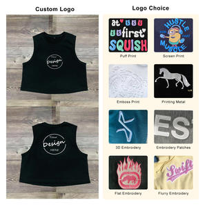 OEM ODM Logo personnalisé sérigraphie femmes Sexy doux extensible lâche course Yoga Gym haut court bébé débardeur plumes creux - Product Image 2