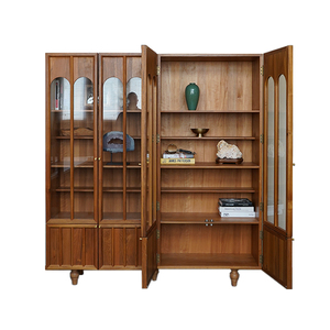 Étagère minimaliste en teck birman, faite à la main, gain de place, pour hôtel, appartement, salon, bureau, meubles - Product Image 2