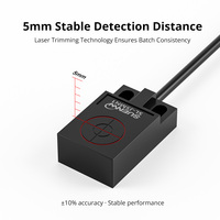 Capteur de proximité inductif SUEMW SL-J15N2, interrupteur carré 5 mm, 3 fils NPN NC, IP67 blindé pour l'automatisation industrielle