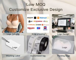 Giao Hàng Nhanh Womens Intimates Thiết Kế Đơn Giản Push-up Ẩn Trở Lại Chất Béo Hàng Ngày Phong Cách Với Có Thể Điều Chỉnh Dây Đeo Dệt Kim Dệt Phương Pháp - Product Image 6