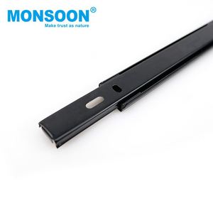 Giá Tốt Đen Correderas Para Cajones Kính Thiên Văn Kênh 2 Gấp Sắt Bền Ngăn Kéo Kính Thiên Văn Đường Sắt Hướng Dẫn Trượt Cho Nhà Bếp - Product Image 5